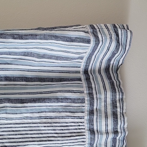 J Jill Love Linen Blue White Striped Sleeveless Shift Dress Size XL - Picture 4 of 9